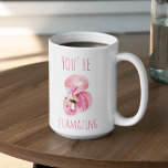 Modern You Are Flamazing Beauty Pink Flamingo Two-Tone Coffee Mug<br><div class="desc">Modern You Are Flamazing Beauty Pink Flamingo</div>