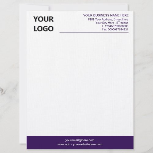 Modern Your Colors QR Code Company Logo Letterhead