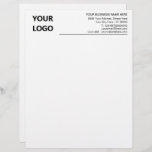 Modern Your Logo Business Name Address Office Letterhead<br><div class="desc">Custom Simple Personalized Business name Office Letterhead with Logo - Add Your Logo - Image / Business - Name and Contact Information - Choose / add your favorite text font and colors. Resize and move or remove and add elements - Image / text with customization tool ! Enjoy - Be...</div>