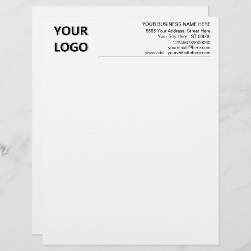 Modern Your Logo Business Name Address Office Letterhead