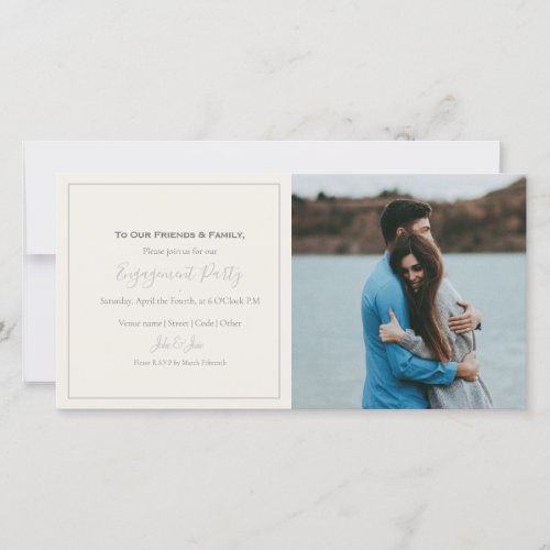 Modern your own photo engagement party invitation