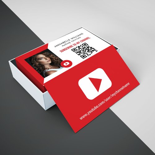 Modern YouTube Photo Business Card