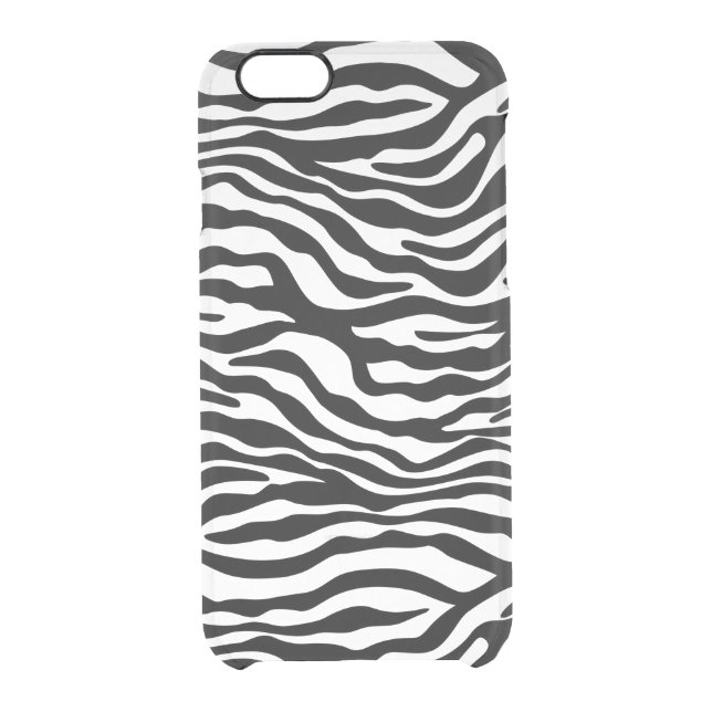 Modern Zebra Clearly™ Deflector iPhone Case (Back)