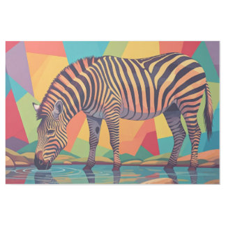 Modern Zebra Multi-Color Gallery Wrap Canvas Print