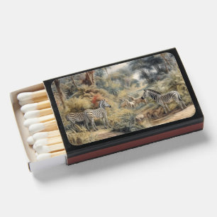 Modern Zebra Pattern Safari Animal Matchbox Art Matchboxes