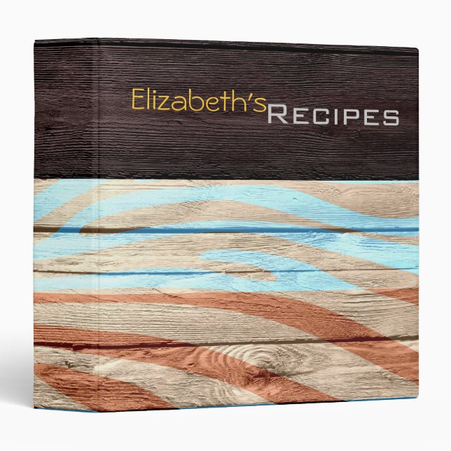 Modern Zebra Print #23 3 Ring Binder (Front/Spine)