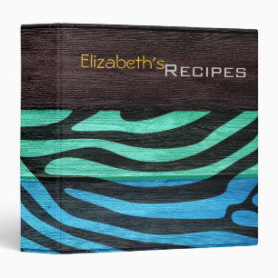 Modern Zebra Print #2 3 Ring Binder