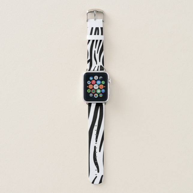 Modern Zebra Print Apple Watch Band - Bold  (Front)