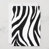 Modern Zebra Print Girls Baby Shower Invitation (Back)