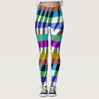 Modern Zebra Print Pattern #10 Leggings