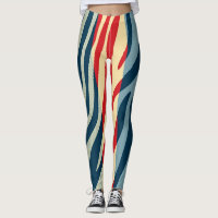 Modern Zebra Print Pattern #13 Leggings