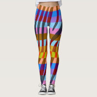 Modern Zebra Print Pattern #5 Leggings