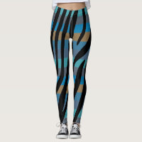Modern Zebra Print Pattern #6 Leggings