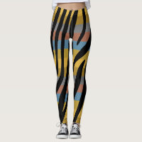 Modern Zebra Print Pattern #9 Leggings