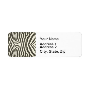 Modern Zebra Stripe Animal Print Pattern Label