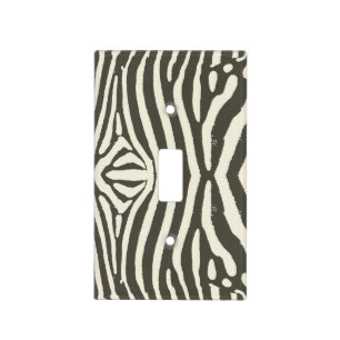 Modern Zebra Stripe Animal Print Pattern Light Switch Cover