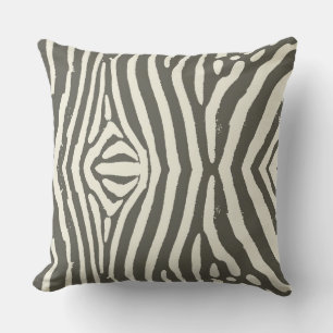 Modern Zebra Stripe Animal Print Pattern Outdoor Pillow
