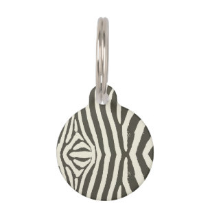 Modern Zebra Stripe Animal Print Pattern Pet Tag