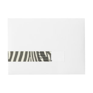 Modern Zebra Stripe Animal Print Pattern Wrap Around Address Label