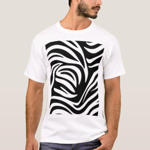 Modern Zebra Stripes Abstract Design T-Shirt