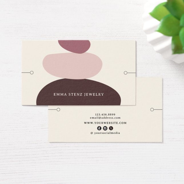 Modern Zen Jewelry Bracelet Display Card  (Desk)