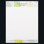 Modern Zen Rock Garden Gray Letterhead<br><div class="desc">This simple and modern letterhead is inspired by a Japanese Zen rock garden which features a light gray background with white wavy patterns represents ripples in water, and rocks / stones surrounded by green moss represent mountains. Change the background color on the reverse and personalize it for your needs. Perfect...</div>