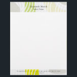 Modern Zen Rock Garden Gray Letterhead<br><div class="desc">This simple and modern letterhead is inspired by a Japanese Zen rock garden which features a light gray background with white wavy patterns represents ripples in water, and rocks / stones surrounded by green moss represent mountains. Change the background color on the reverse and personalize it for your needs. Perfect...</div>