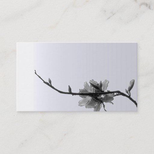 Customizable Modern Zen Spring/ Black&amp;White Floral Business Card Template