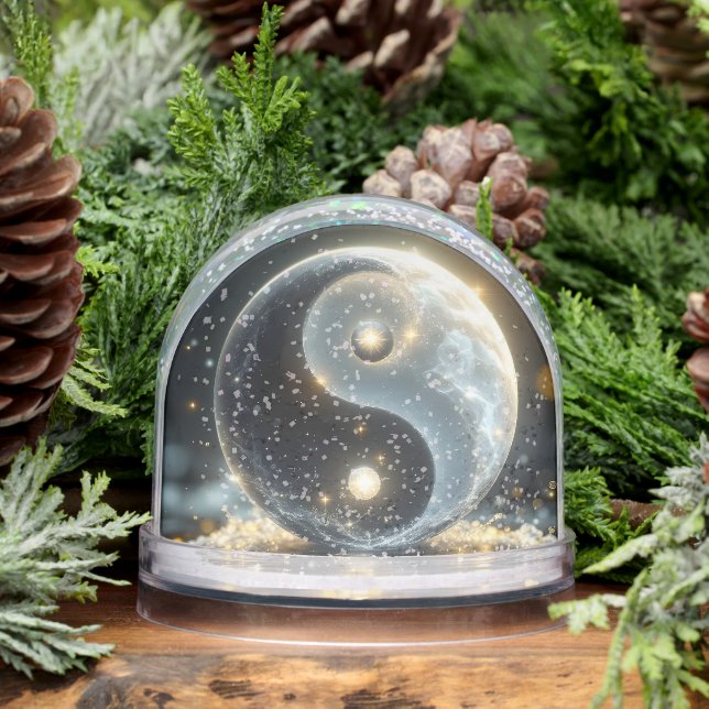 Modern Zen Yin and Yang vibes  Snow Globe (Winter)