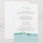 Modern Zig Zag Aqua and Grey Itinerary (Front/Back)