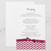 Modern Zig Zag Berry and Grey Itinerary (Front/Back)