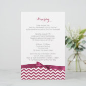 Modern Zig Zag Berry and Grey Itinerary (Standing Front)