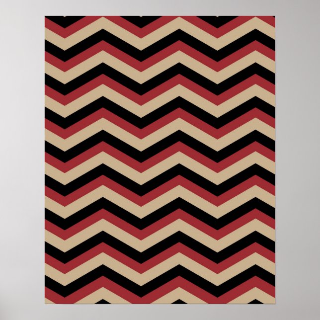 Modern Zig Zag Pattern Poster (Front)