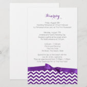 Modern Zig Zag Purple and Grey Itinerary (Front/Back)