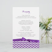 Modern Zig Zag Purple and Grey Itinerary (Standing Front)