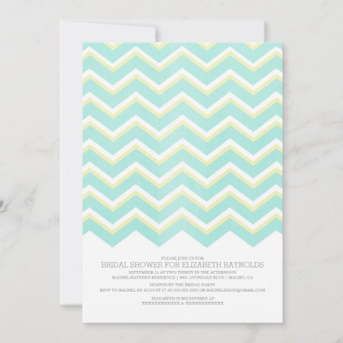 Modern Zigzag Bridal Shower Invitations