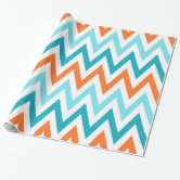 Aqua chevron on sale wrapping paper