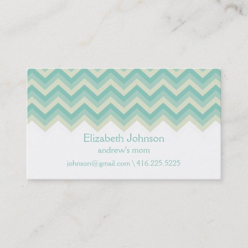 Customizable Modern Zigzag Mommy Calling Card Business Cards
