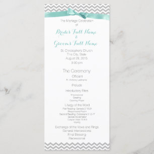 Modern Zigzag Pattern Wedding Program
