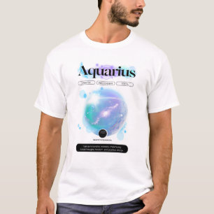 Modern Zodiac Sign Aquarius Quote Air Element T-Shirt