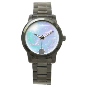 Modern Zodiac Sign Aquarius Quote Air Element Watch
