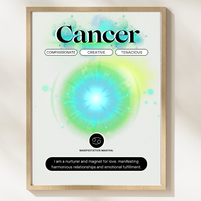 Modern Zodiac Sign Cancer Quote Water Element (cancer zodiac, zodiac sign, astrology art, spiritual zodiac, cosmic design, horoscope cancer,)