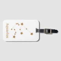 Modern Zodiac Sign Gold Aquarius | Element Air