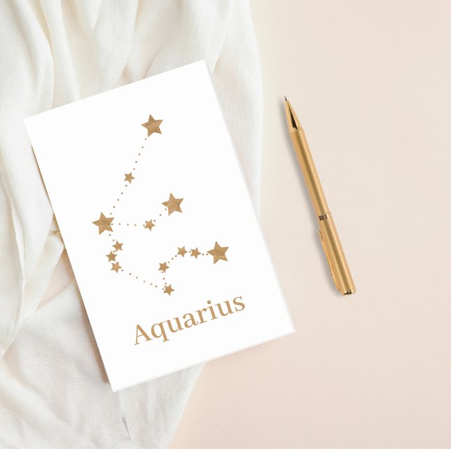 Modern Zodiac Sign Gold Aquarius | Element Air Post-it Notes (Creator Uploaded)
