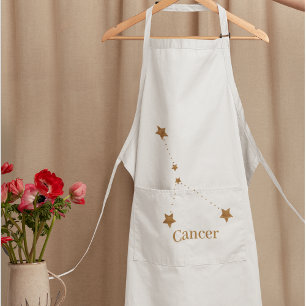 Modern Zodiac Sign Gold Cancer Element Water Apron