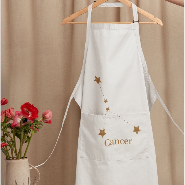Modern Zodiac Sign Gold Cancer | Element Water Apron (Creator Uploaded)