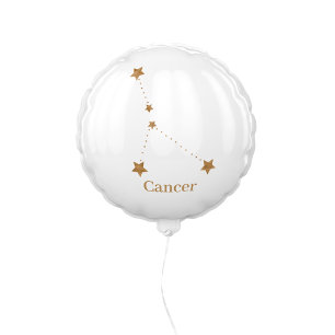 Modern Zodiac Sign Gold Cancer Element Water Balloon