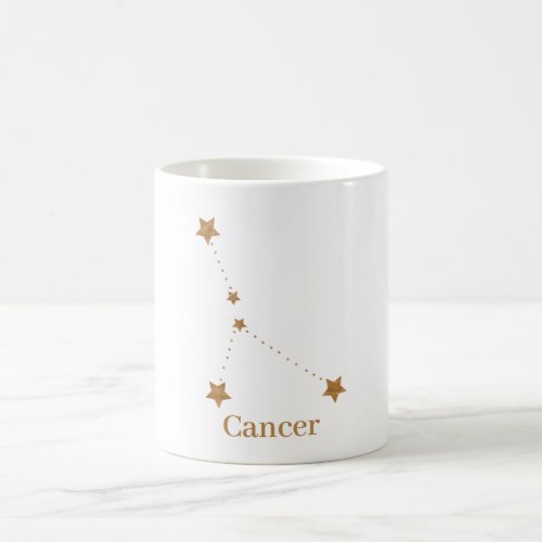 Modern Zodiac Sign Gold Cancer  Element Water Coffee Mug