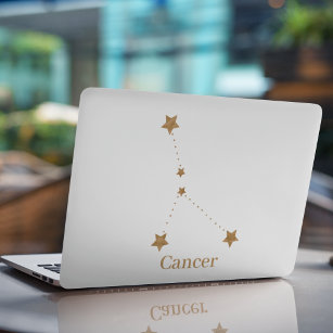 Modern Zodiac Sign Gold Cancer   Element Water HP Laptop Skin