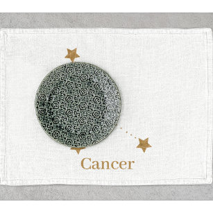 Modern Zodiac Sign Gold Cancer   Element Water Kitchen Towel